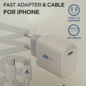 מטען מהיר לאייפון עם כבל 20W ANVIL