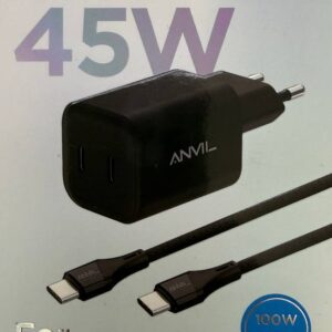 מטען מהיר עם כבל 45W Type c ANVIL