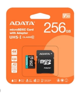 כרטיס זיכרון + מתאם 256 ADATA